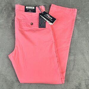Vineyard Vines Pants Mens 33x30 Pink Breaker Pant Papaya Passion Stretch‎ Chino